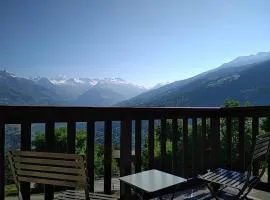 Montchavin La Plagne, pistes 50m, balcon vue Mont Blanc