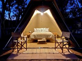 Glamping at Buckland Estate, luxury tent in Irishtown