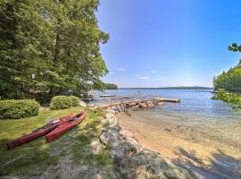 Sebago Lake Gem on Private Cove with Boat Dock!, cottage in Raymond