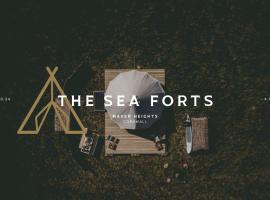 The Sea Forts Cornwall，位于托波因特的豪华帐篷
