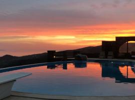 Cycladic house with panoramic view, beach rental in Ktikádhos