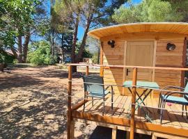 Roulotte dans l'Aude, holiday rental in Trausse