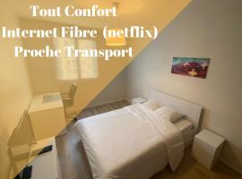 Chambre calme (Neptune)-Proche Gare & Hyper centre, hotel in Le Mans