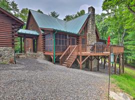 Purlear Luxury, Spacious Log Cabin with Mtn Views!, hotell i Purlear