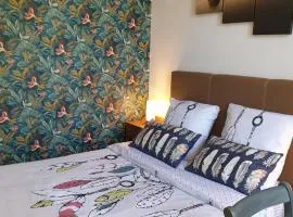 Chambre privée dans une maison avec piscine