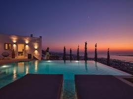 Infinity sea view hillside villa with private pool, hotel with jacuzzis in Parikia