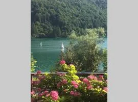 Casa a schiera fronte lago con giardino