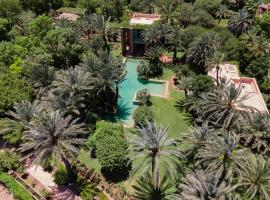 Villa DAR EL HANA, lemmikkystävällinen hotelli Marrakechissa