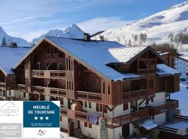 T2 Meublé Tourisme 3 etoiles, pied des pistes-parking privé avec balcon et superbe vue, hotel blizu znamenitosti Petite Aiguille Ski Lift, Les Deux Alpes