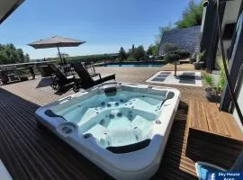 Spa Privatif Terrasse sans vis à vis ,,,Sky House Agen,,,