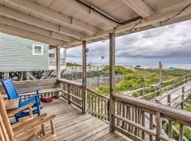 Rustic Beachfront Cottage with Deck and Boardwalk, hotel in Holden Beach