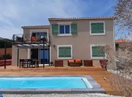 Maison avec vue sur la mer et avec piscine à Fitou