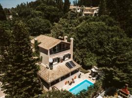 Villa Butterfly - Heated Private Pool & Jacuzzi, hotell i Korfu