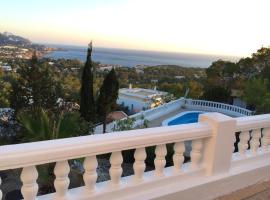5 bedrooms villa at Sant Josep de sa Talaia 900 m away from the beach with sea view private pool and enclosed garden, villa sa San Jose de sa Talaia