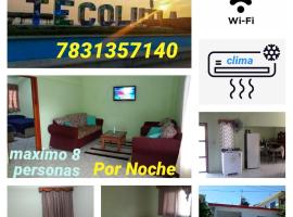 CASA CON TODO LOS SERVICIOS Y 2 RECAMARAS CLIMATIZADAS CON 2 CAMAS CADA UNO PARA 8 PERSONAs, hotel in Tecolutla