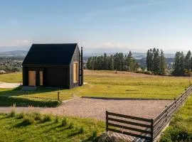 PrzyStań nad Listepką domek nowoczesna stodoła z widokiem na Tatry, Gorce i Pieniny