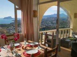 Casa Inca, Villa with heatable pool and top view atop Moraira El Portet, villa em Cumbre del Sol