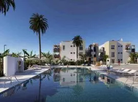 Green View Luxury appartment in new complex Pueblo Majorero next to golf course 5 min walk from the Beach and Atlantico Shopping Centre in Caleta de Fuste Next to Cassino and Elba Sara Hotel 2 bedrooms 2 bathrooms huge terace!