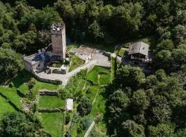 FOPPOLI CASTLE, PRIVATE 11th CENTURY FORTRESS WITH PANORAMIC VIEW, SAUNA AND HOT TUB OVERLOOKING THE VALTELLINA