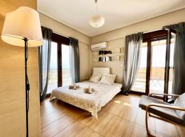 Sunrise Studio with unhindered view to the sea., hotel in Nea Makri