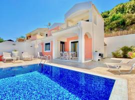 Luxury Villa Akti Barbati 1 with private pool, cheap hotel in Ano Pyrgi
