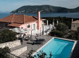 Evreti Villa with Stunning views, near Fiscardo, apartment in Fiskardo