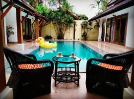 Orange palm pool villa