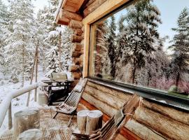 Log cabin in Lapland by the river, villa in Rovaniemi
