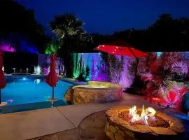 Mineral Saltwater Solar heated Pool & Spa Oasis with mountain views and Koi pond