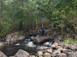 Chalet Ski Mont Calm Water Falls River Rawdon