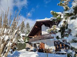 Half chalet with garden & balcony - 4' to the lake, cabin in Laax