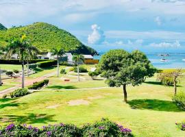 Studio tropical, beautifully renovated, sea view, beach rental in Anse Marcel 