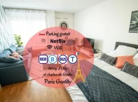 Appartement chic avec parking gratuit à Paris