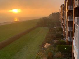 Studio mit Meerblick und großer Loggia - Direktzugang zur Nordsee, hotel pentru familii din Wilhelmshaven