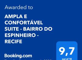 AMPLA E CONFORTÁVEL SUITE - BAIRRO DO ESPINHEIRO - RECIFE, hotel near Recife´s Harbour, Recife