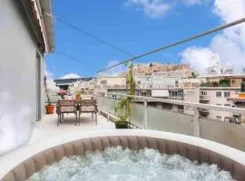 Lovely APT w/heated Jacuzzi &full Acropolis view