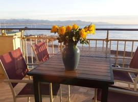 Seafront one bedroom apartment with a terrasse swimming pool and a parking – hotel w mieście Antibes