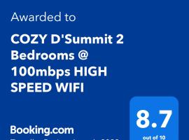 COZY D'Summit 2 Bedrooms @ 100mbps HIGH SPEED WIFI, hotel v destinaci Skudai