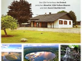 BB19 Eifel-Ferienhaus am Moseltal mit Saunahaus, villa i Beuren