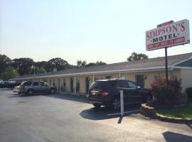 Simpsons Motel, hotel poblíž Cape May Airport - WWD, 
