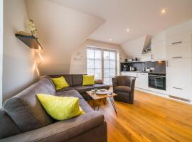 S&uuml;dstrandhus Urlaub mit Hund Wohnung 3 oben, kj&aelig;ledyrvennlig hotell i Borkum