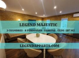 Legend Majestic - 3 chambres - Parking privé - Centre Ville - Quai de Saône - Gare - fibre, hotel bajet di Mâcon