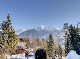 Mont Alt, F2 40m2 en rdc, calme, Vue Mt Blanc, hôtel à Passy près de : Lac de Passy