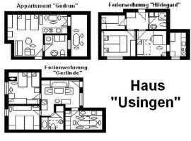 Haus U bis 15 Personen, hotel with parking in Usingen