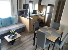 mobilhome 3 chambres, camping en Litteau