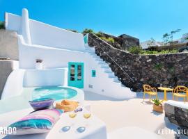 Traditional Cave Villas with Jacuzzi, Terrace and Sea view - Sando、Vourvoulosのホテル
