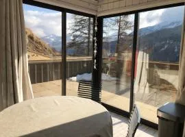 Grand studio La Foux d Allos avec vue et terrasse