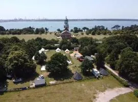 Bell Tent Glamping at Royal Victoria Country Park