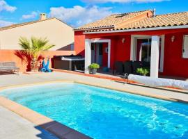 Villa de 3 chambres avec piscine privee jacuzzi et jardin clos a Carcassonne – zakwaterowanie w mieście Alairac