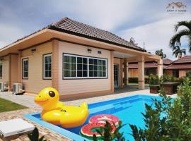 Brīvdienu parks Sand-D House Pool villa B30 at Rock Garden Beach Resort Rayong pilsētā Maepima